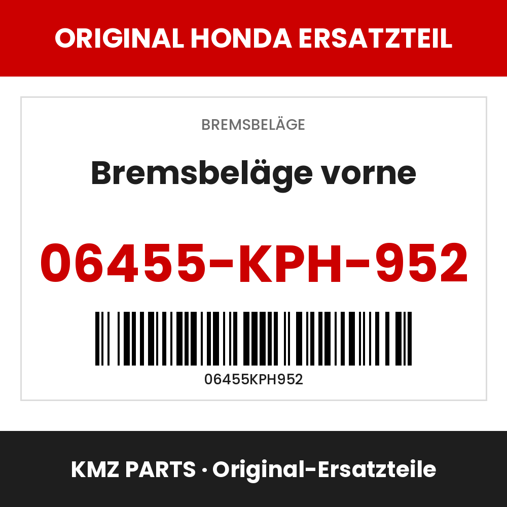 Honda Original Bremsbeläge vorne 06455-KPH-952