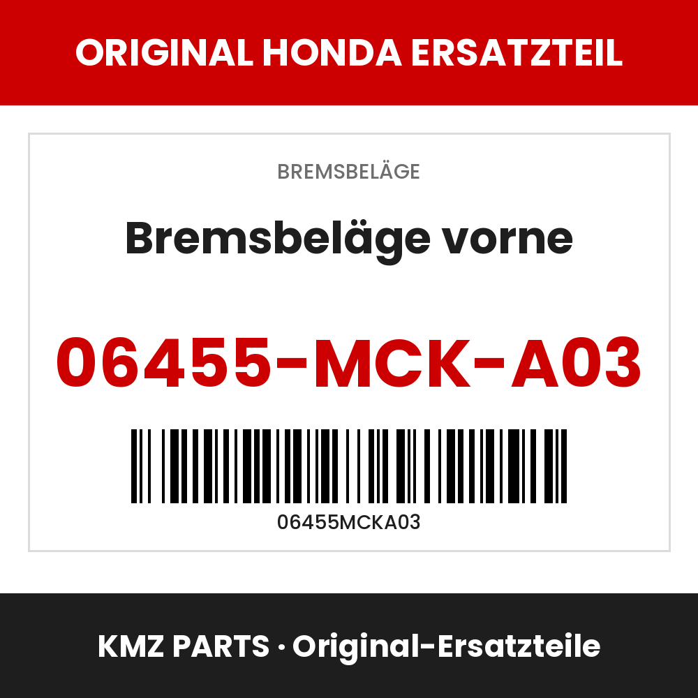 Honda Original Bremsbeläge vorne 06455-MCK-A03