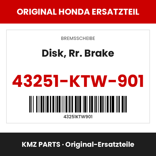 Honda Original Disk, Rr. Brake 43251-KTW-901