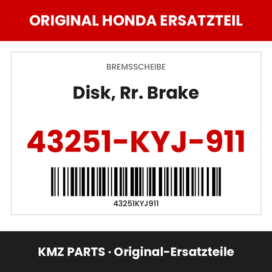 Honda Original Disk, Rr. Brake 43251-KYJ-911