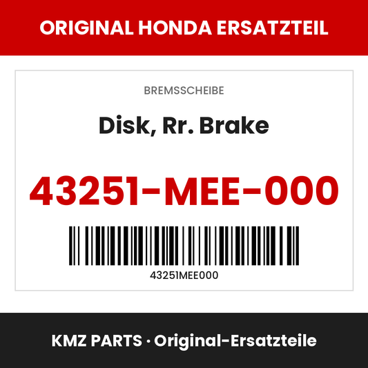 Honda Original Disk, Rr. Brake 43251-MEE-000