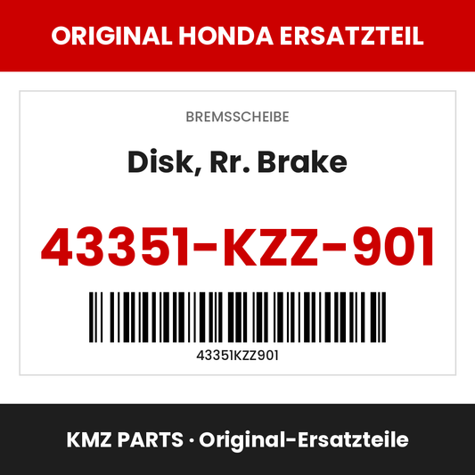 Honda Original Disk, Rr. Brake 43351-KZZ-901