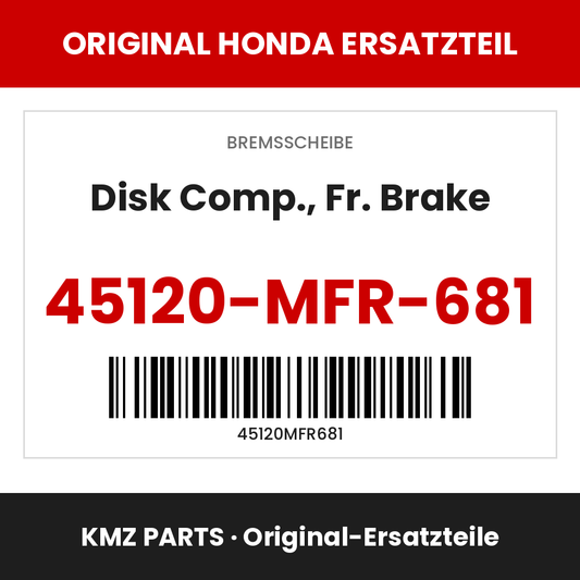 Honda Original Disk Comp., Fr. Brake 45120-MFR-681