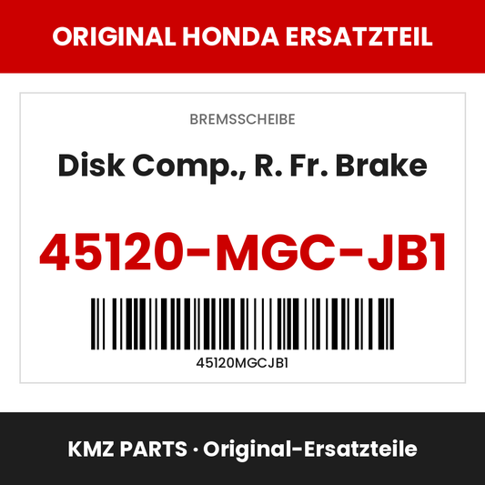 Honda Original Disk Comp., R. Fr. Brake 45120-MGC-JB1