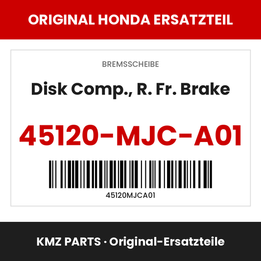 Honda Original Disk Comp., R. Fr. Brake 45120-MJC-A01