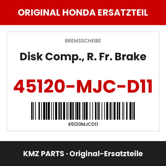 Honda Original Disk Comp., R. Fr. Brake 45120-MJC-D11