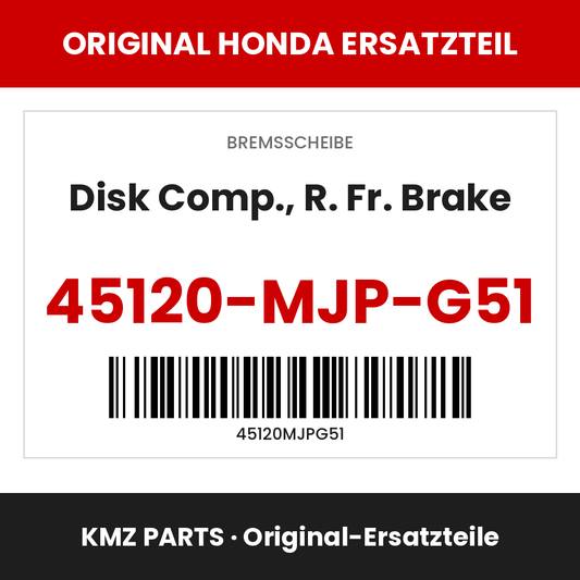 Honda Original Disk Comp., R. Fr. Brake 45120-MJP-G51