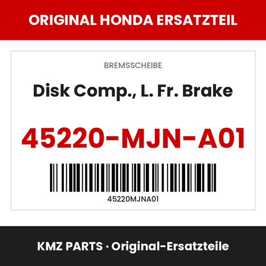 Honda Original Disk Comp., L. Fr. Brake 45220-MJN-A01