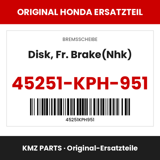 Honda Original Disk, Fr. Brake(Nhk) 45251-KPH-951