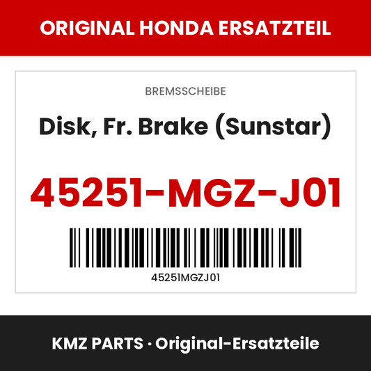 Honda Original Disk, Fr. Brake (Sunstar) 45251-MGZ-J01