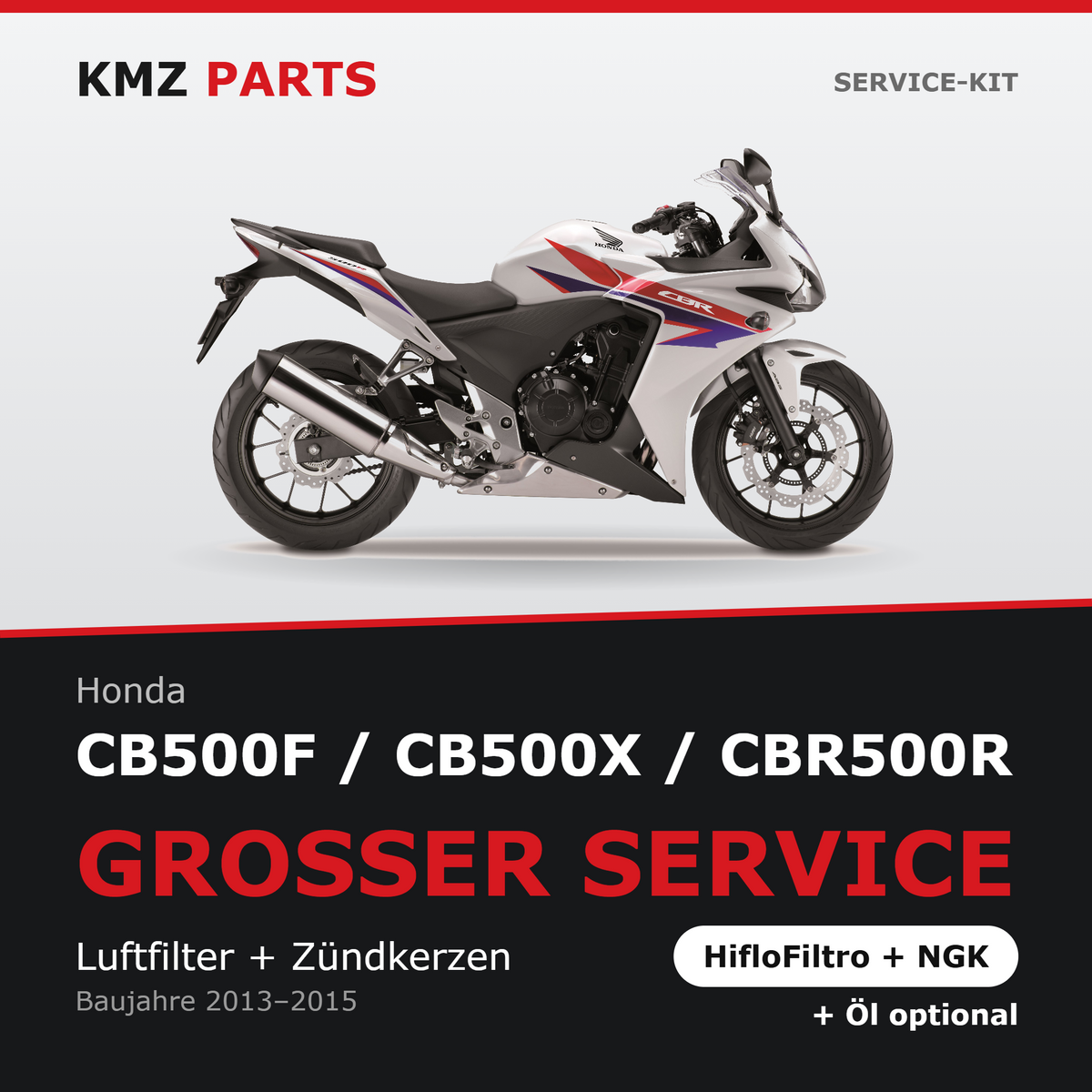 Honda CB500F / CB500X / CBR500R Service-Kit – Großer Service