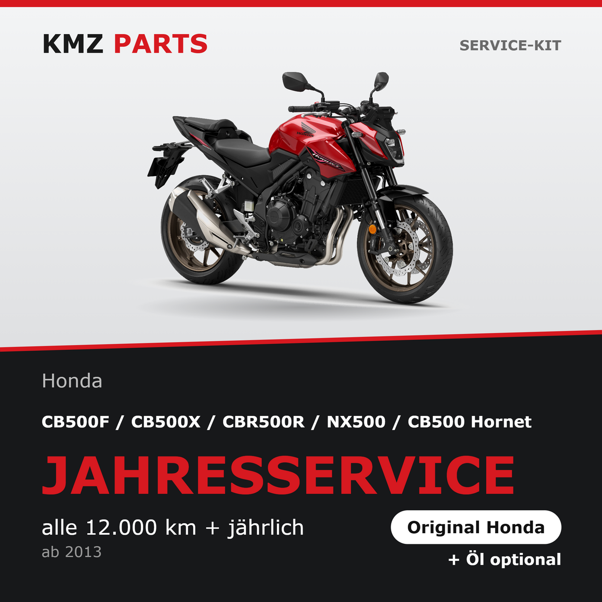 Honda CB500F / CB500X / CBR500R / NX500 / CB500 Hornet Service-Kit – Jahresservice