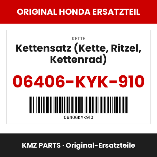Honda Original Kettensatz (Kette, Ritzel, Kettenrad) 06406-KYK-910