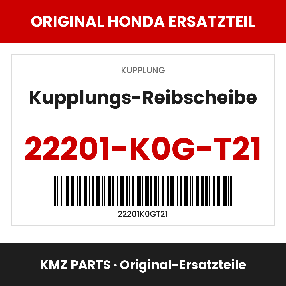 Honda Original Kupplungs-Reibscheibe 22201-K0G-T21