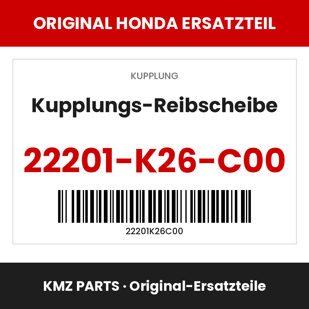 Honda Original Kupplungs-Reibscheibe 22201-K26-C00