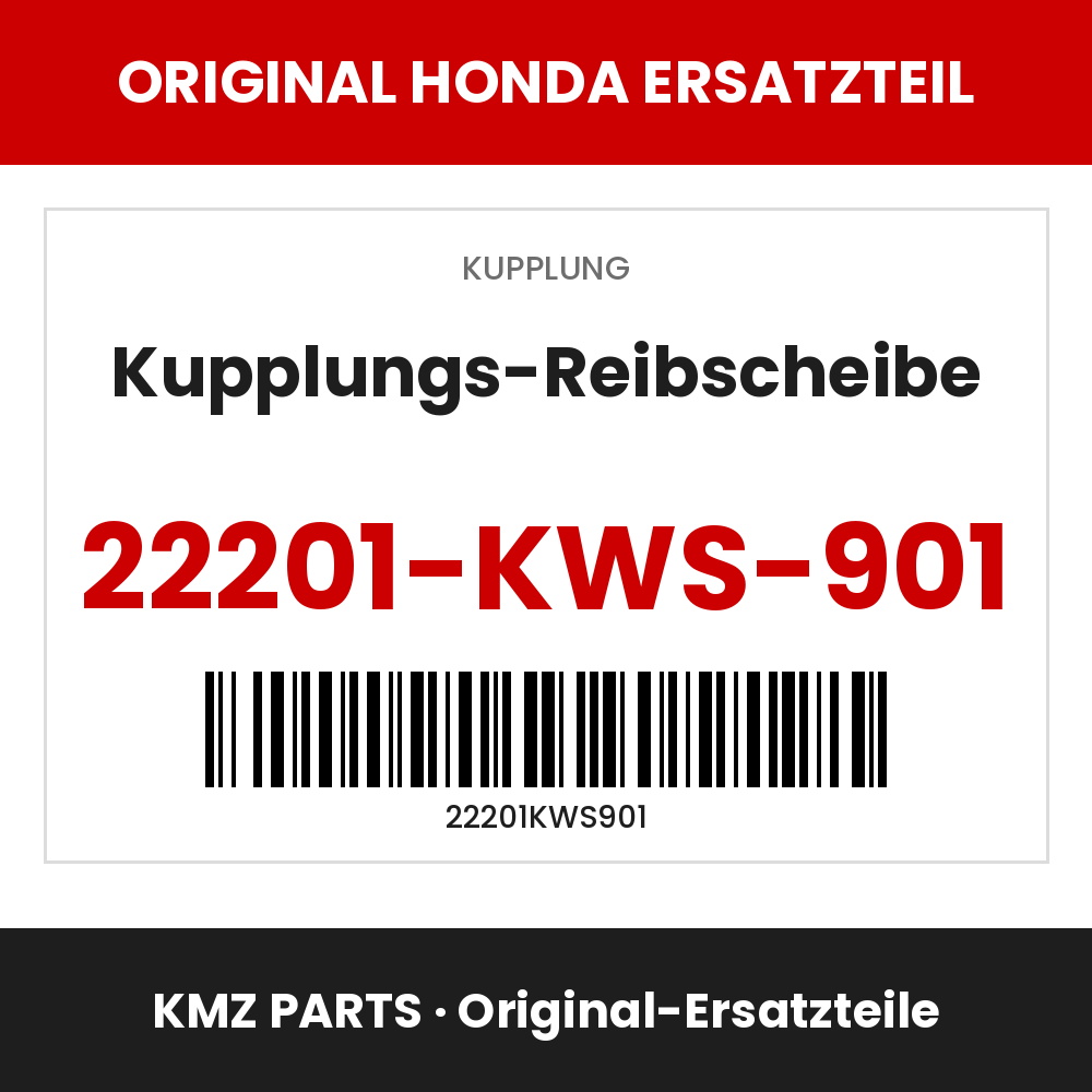 Honda Original Kupplungs-Reibscheibe 22201-KWS-901