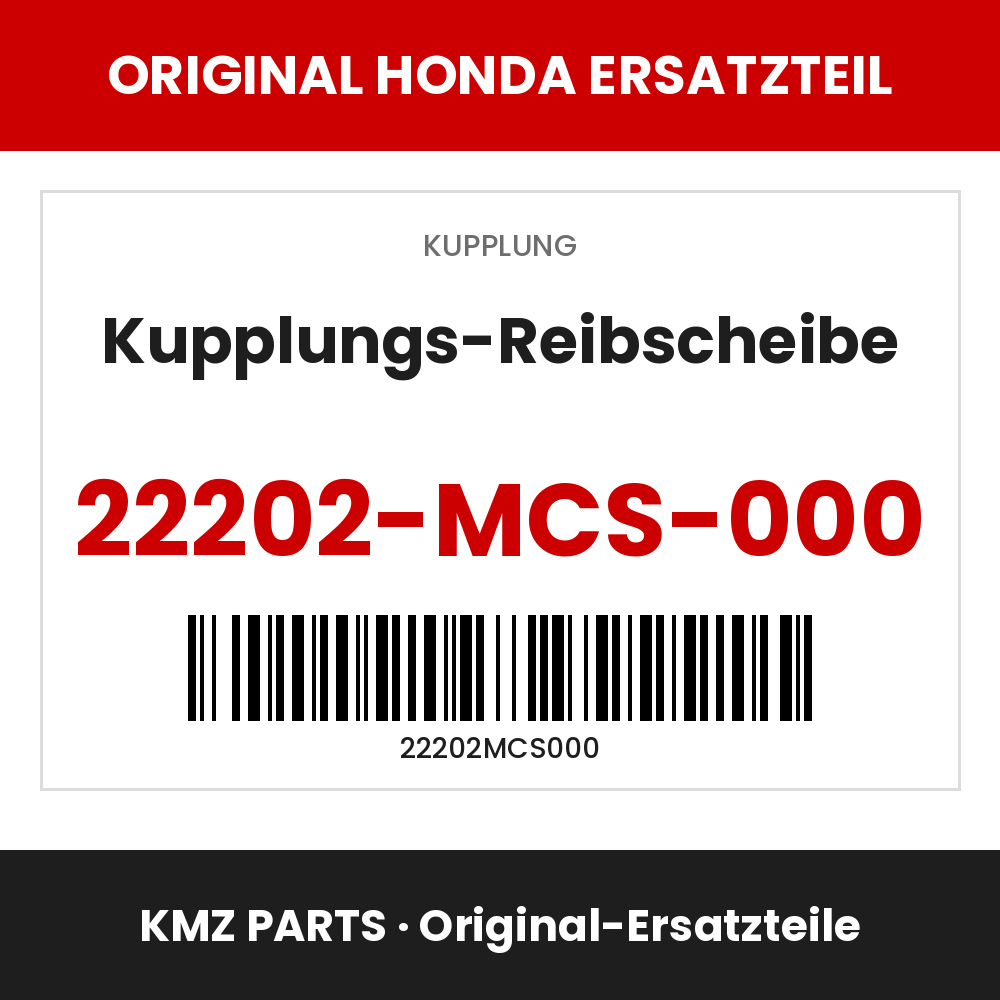 Honda Original Kupplungs-Reibscheibe 22202-MCS-000