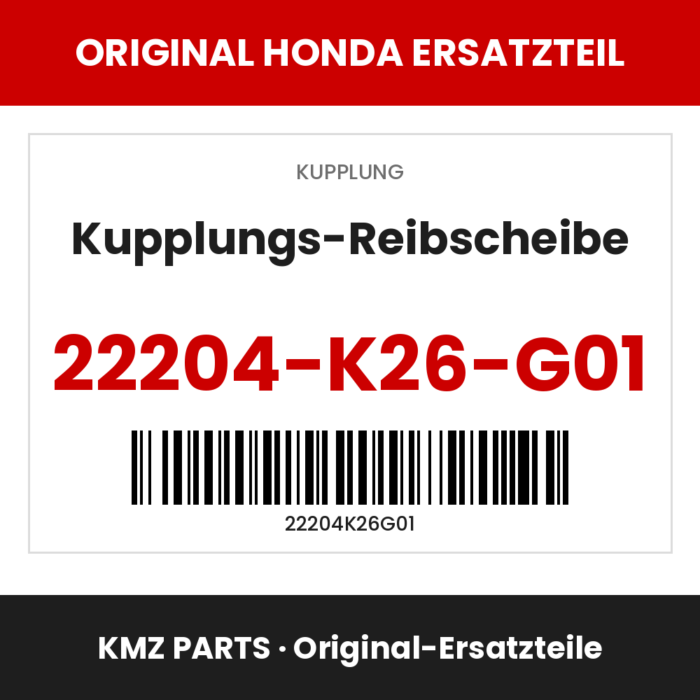 Honda Original Kupplungs-Reibscheibe 22204-K26-G01