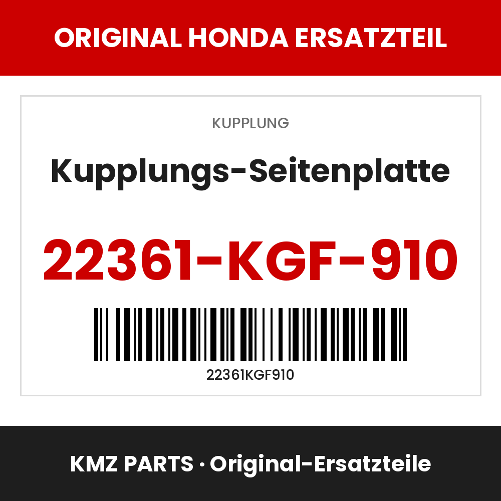 Honda Original Kupplungs-Seitenplatte 22361-KGF-910