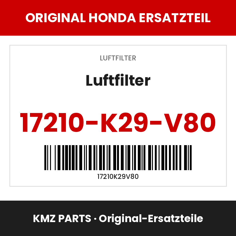 Honda Original Luftfilter 17210-K29-V80