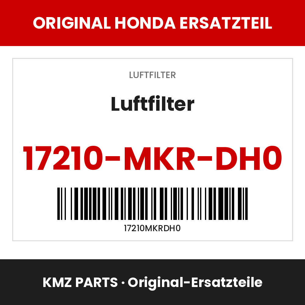 Honda Original Luftfilter 17210-MKR-DH0