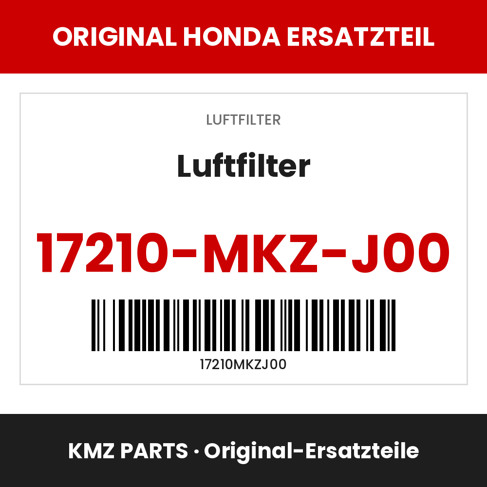 Honda Original Luftfilter 17210-MKZ-J00
