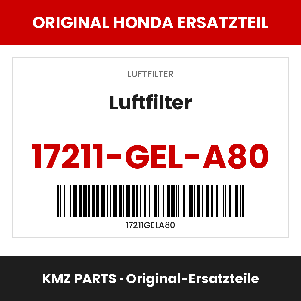 Honda Original Luftfilter 17211-GEL-A80