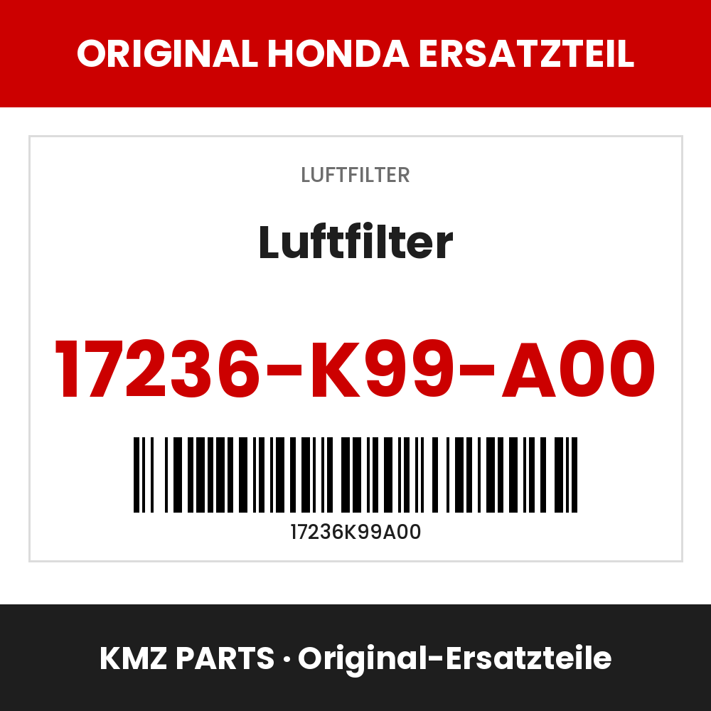 Honda Original Luftfilter 17236-K99-A00