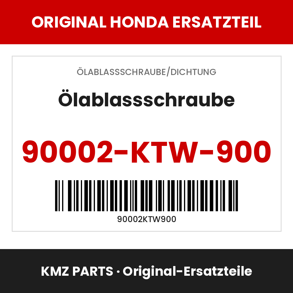 Honda Original Ölablassschraube 90002-KTW-900