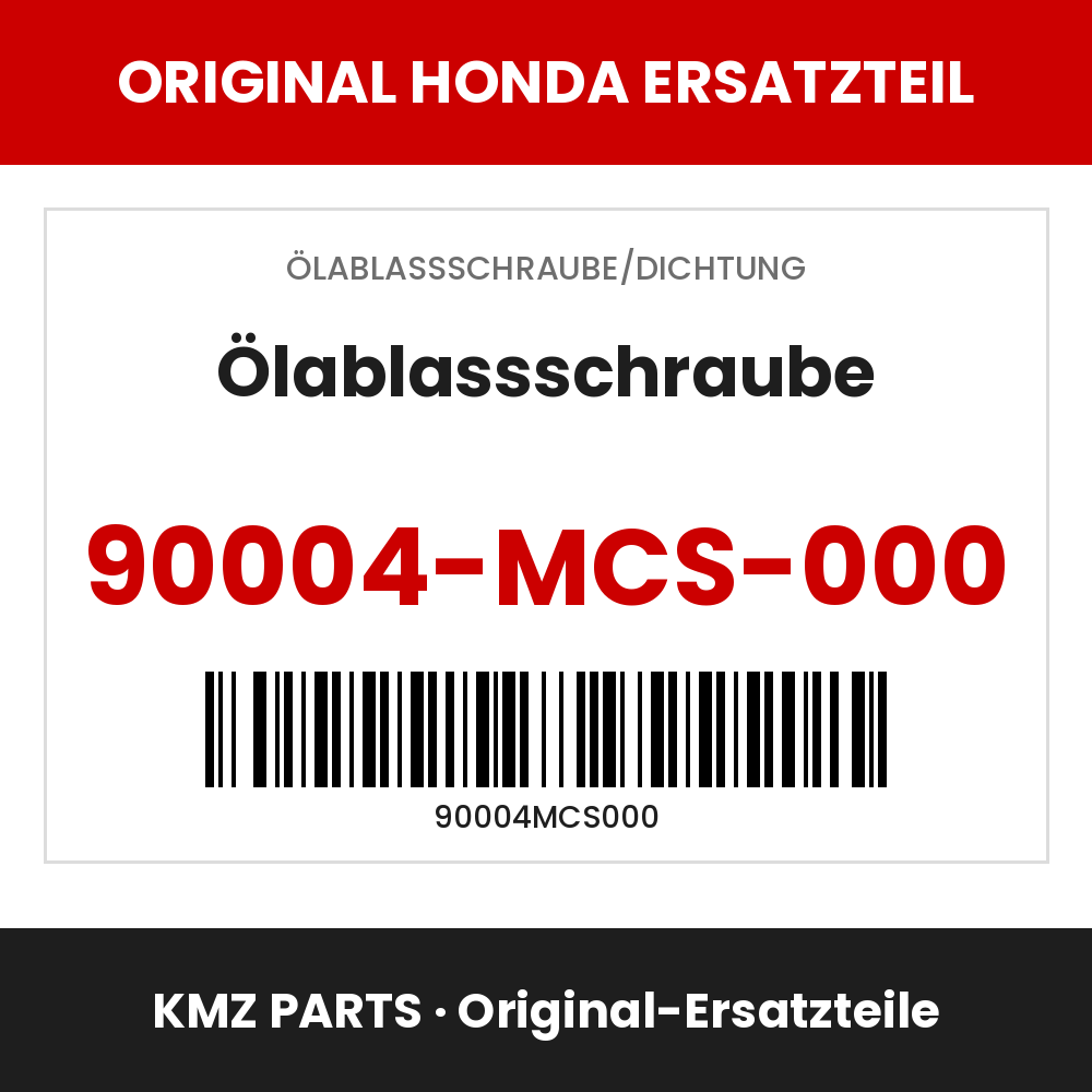 Honda Original Ölablassschraube 90004-MCS-000