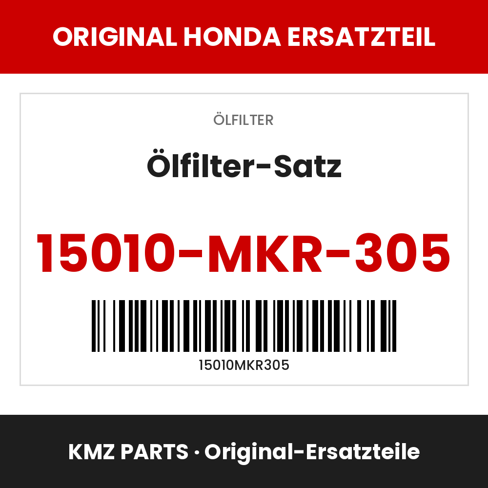 Honda Original Ölfilter-Satz 15010-MKR-305