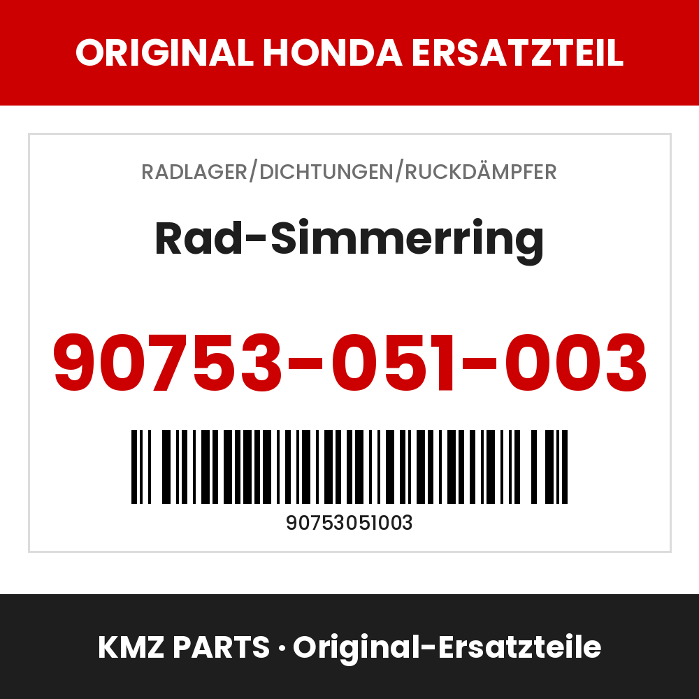 Honda Original Rad-Simmerring 90753-051-003