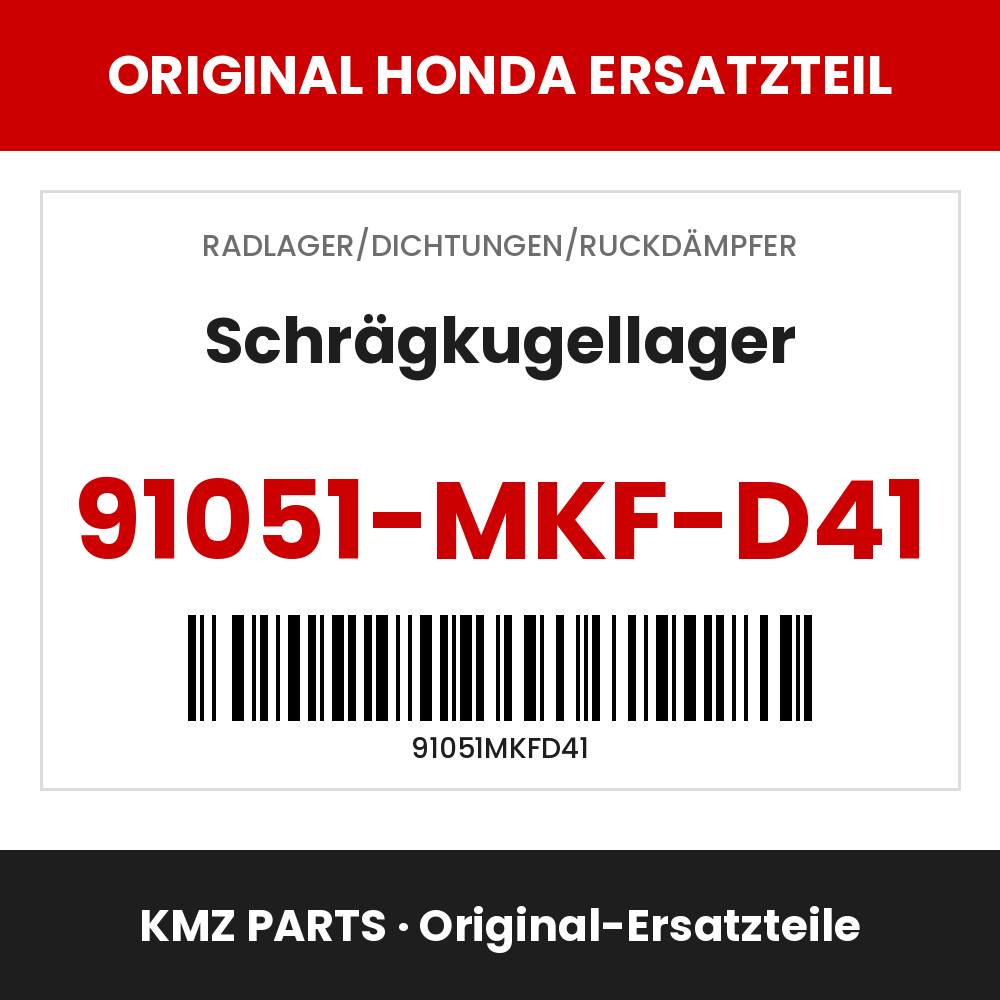 Honda Original Schrägkugellager 91051-MKF-D41