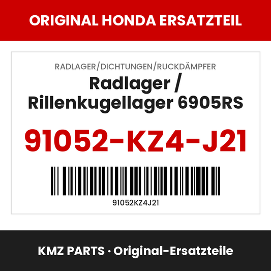 Honda Original Radlager / Rillenkugellager 6905RS 91052-KZ4-J21