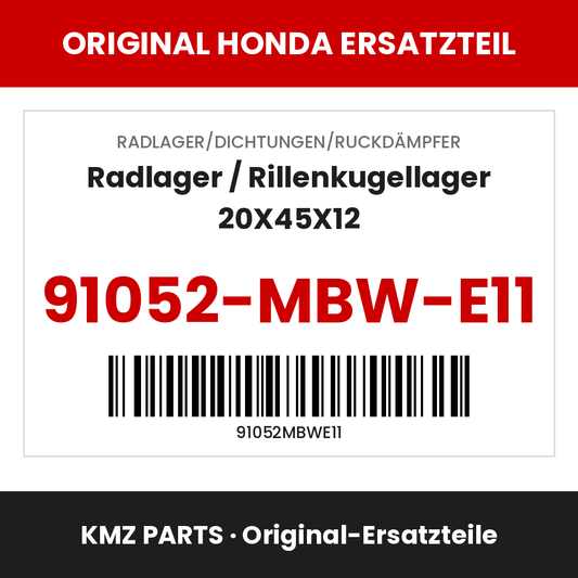 Honda Original Radlager / Rillenkugellager 20X45X12 91052-MBW-E11