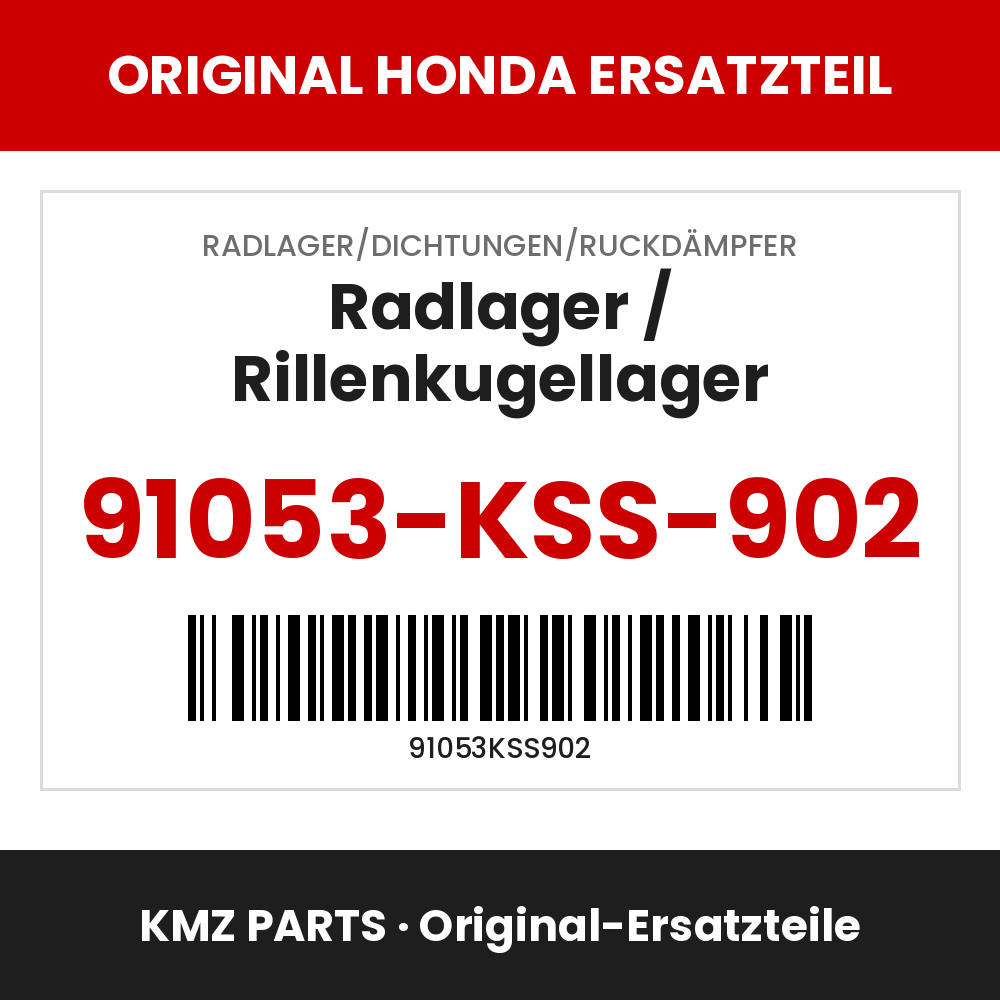 Honda Original Radlager / Rillenkugellager 91053-KSS-902