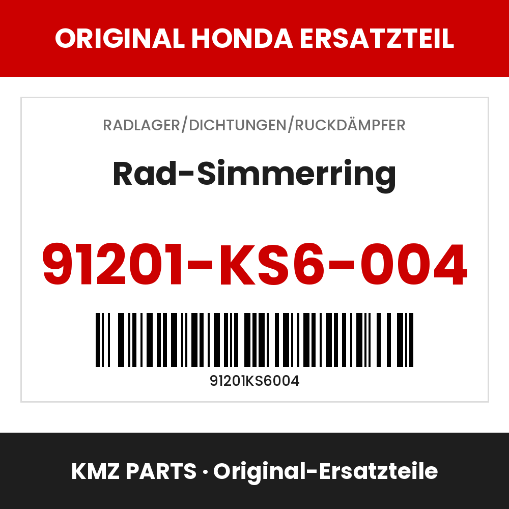 Honda Original Rad-Simmerring 91201-KS6-004