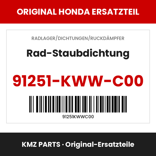 Honda Original Rad-Staubdichtung 91251-KWW-C00