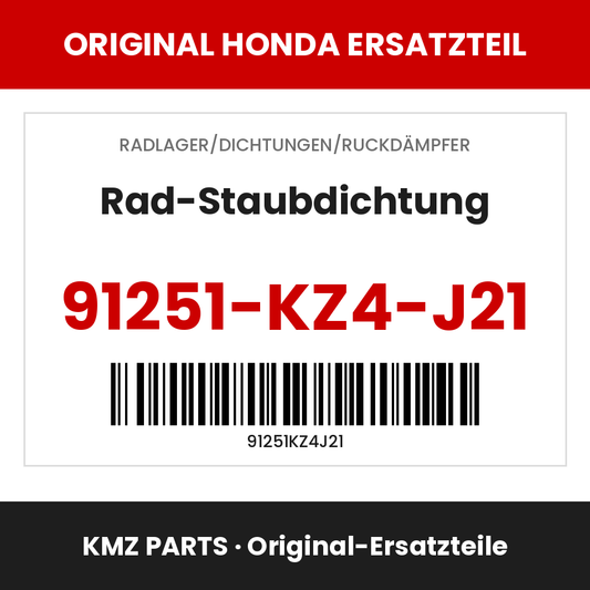 Honda Original Rad-Staubdichtung 91251-KZ4-J21