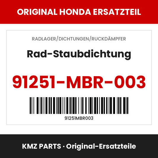 Honda Original Rad-Staubdichtung 91251-MBR-003