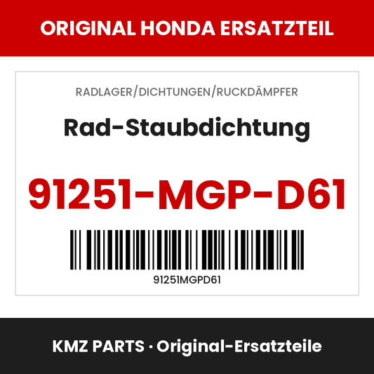 Honda Original Rad-Staubdichtung 91251-MGP-D61