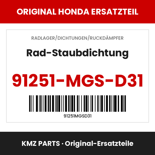 Honda Original Rad-Staubdichtung 91251-MGS-D31