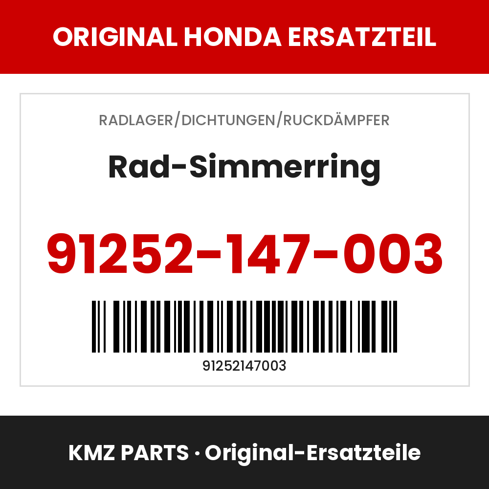 Honda Original Rad-Simmerring 91252-147-003