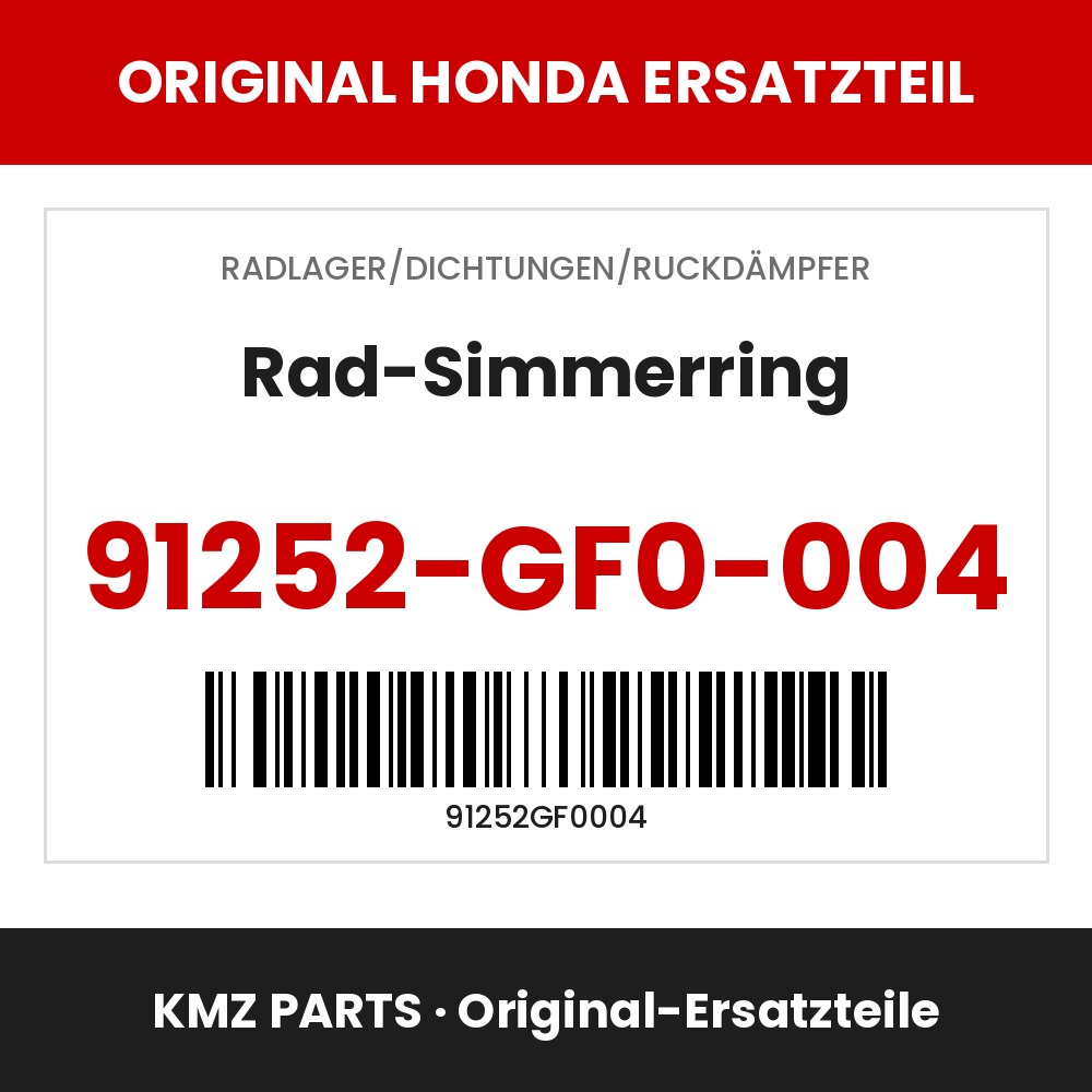 Honda Original Rad-Simmerring 91252-GF0-004