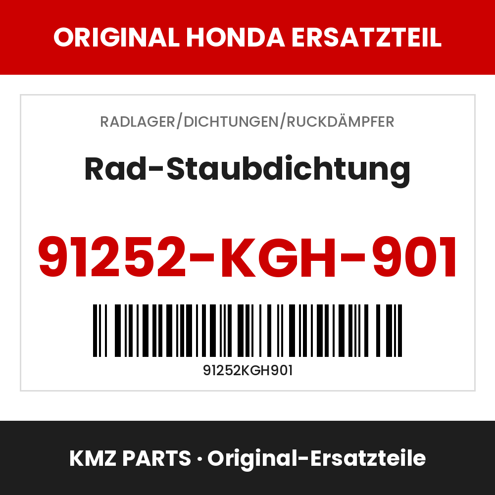 Honda Original Rad-Staubdichtung 91252-KGH-901