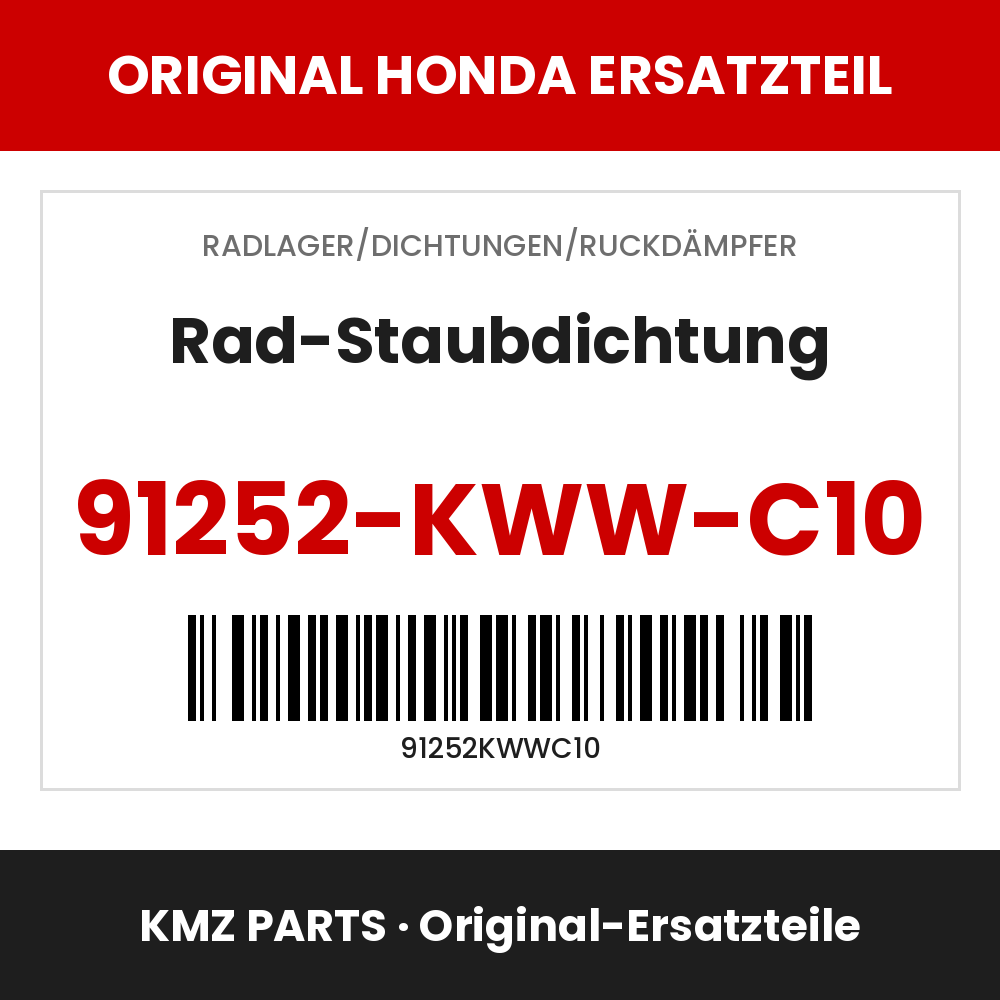 Honda Original Rad-Staubdichtung 91252-KWW-C10