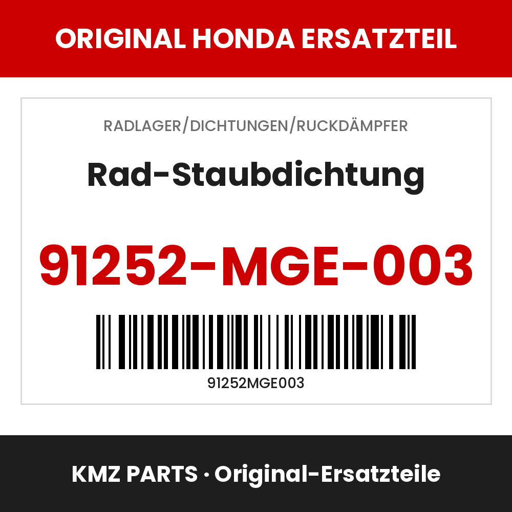 Honda Original Rad-Staubdichtung 91252-MGE-003