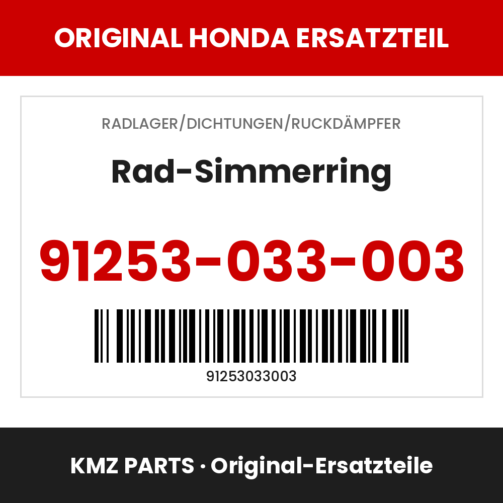 Honda Original Rad-Simmerring 91253-033-003