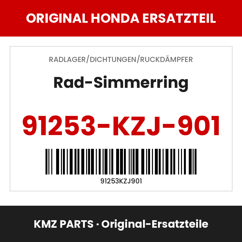 Honda Original Rad-Simmerring 91253-KZJ-901