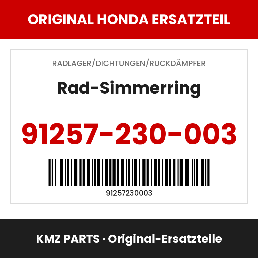 Honda Original Rad-Simmerring 91257-230-003